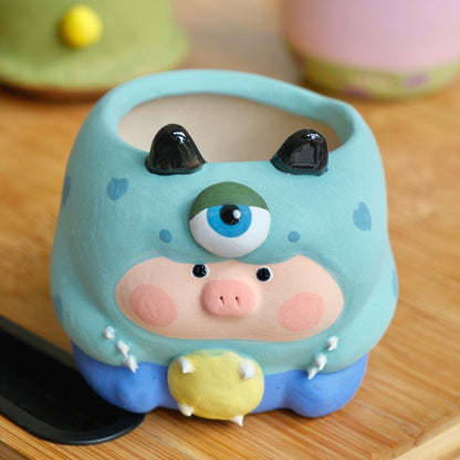 Monsters Inc Piggy Medium Sized Handmade Pot