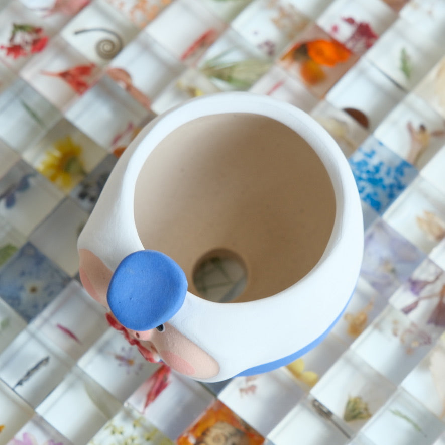 Sailor Piggy Small Handmade Pot