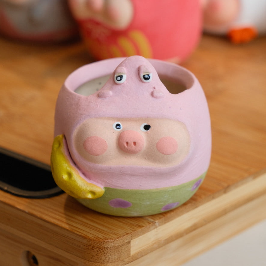 Patrick Star Piggy Small Handmade Pot